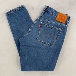 Levis 501 Skinny Jeans Distressed High Rise Button Fly Women's Size W 28 L 28